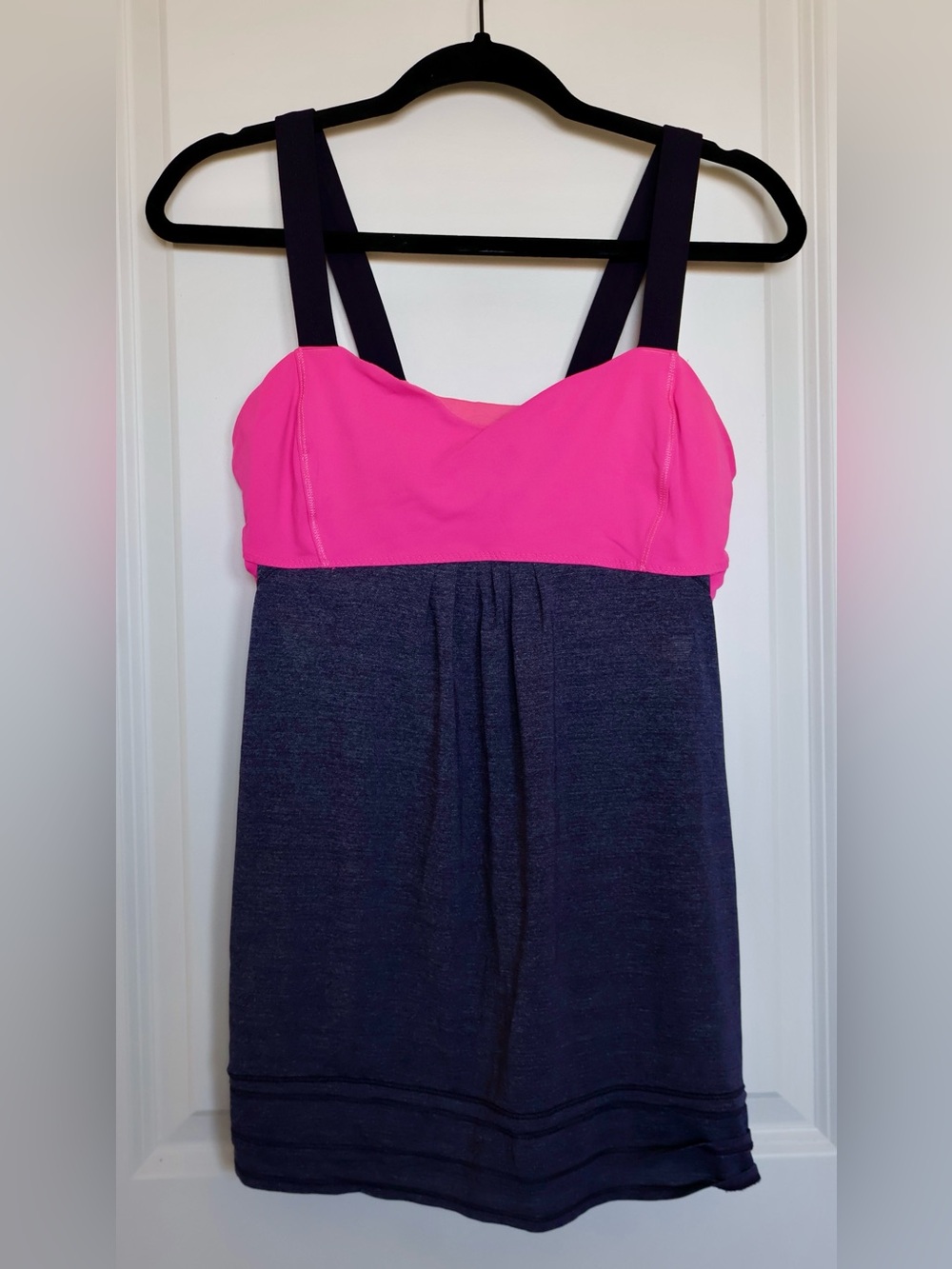 lululemon athletica Pink and Navy Tank Top